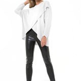 Let Loose Crossover Long Sleeve Maternity/Nursing Knit Top