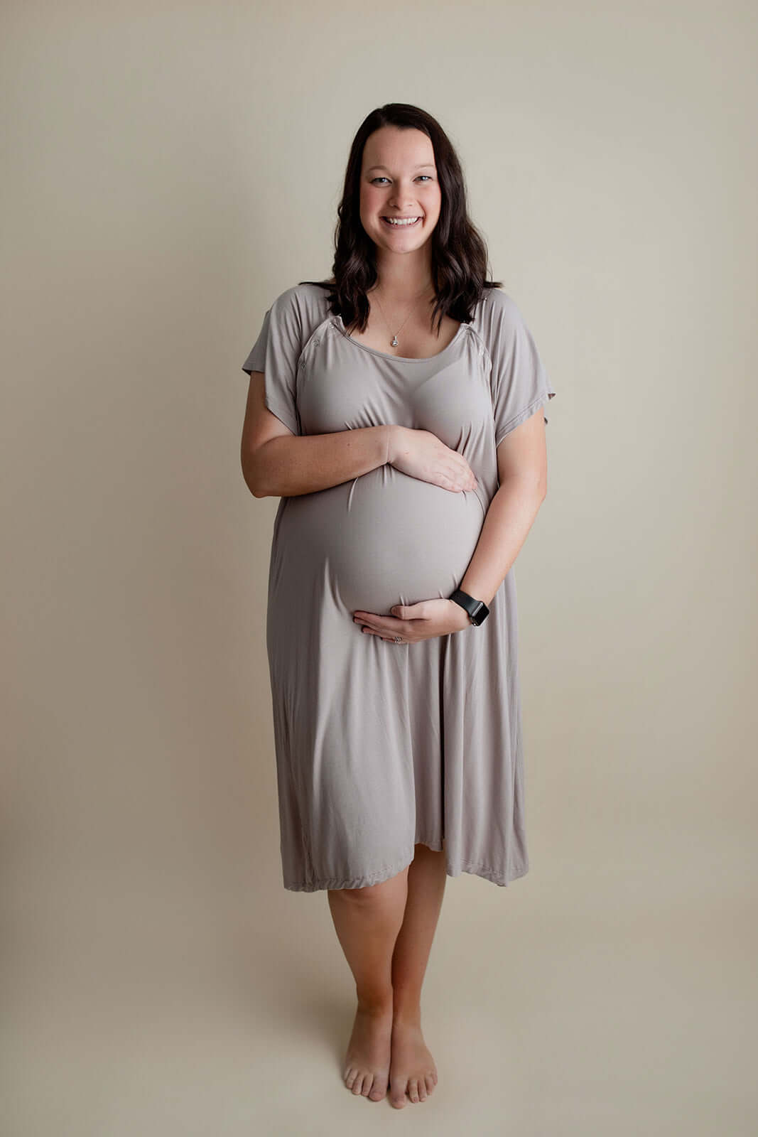 Harbor Mist Maternity Mommy Labor & Delivery Gown | Milk & Baby