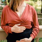 Nursing & Maternity Everywhere Long-Sleeve Wrap Blouse | Terra | Milk & Baby