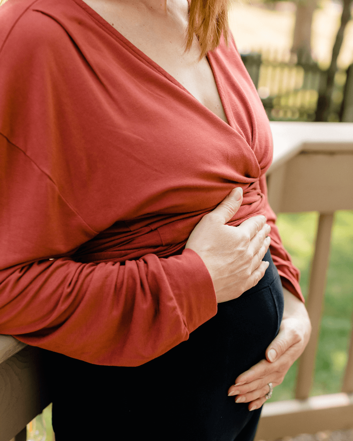 Nursing & Maternity Everywhere Long-Sleeve Wrap Blouse | Terra | Milk & Baby