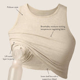 Sublime® Bamboo Hands-Free Pumping Longline Bra Top | French Blue | Milk & Baby