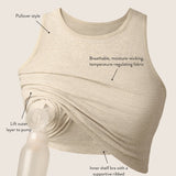 Sublime® Bamboo Hands-Free Pumping Longline Bra Top | Twilight