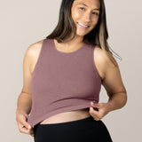 Sublime® Bamboo Maternity & Nursing Longline Bra Top | Twilight