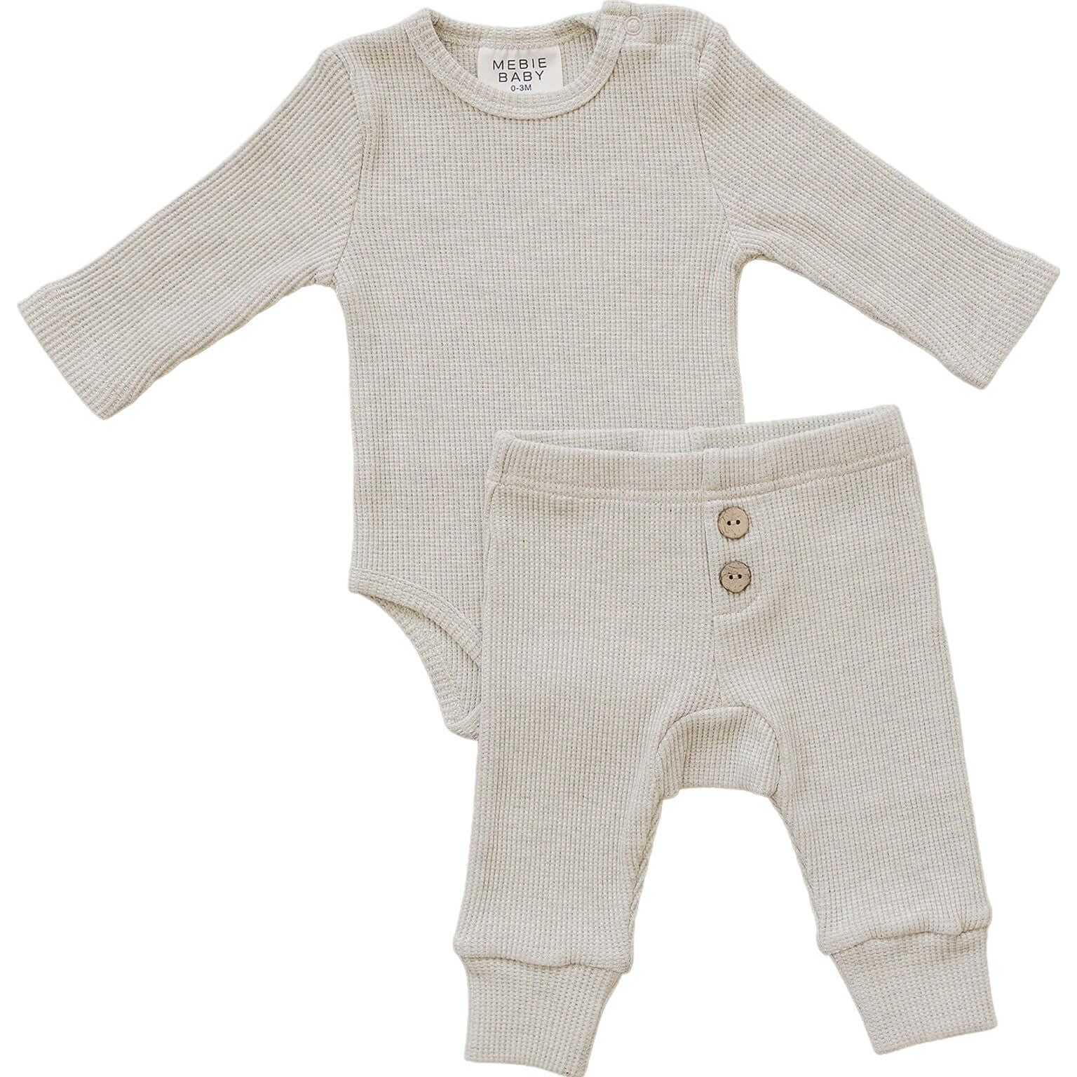 Heather Grey Bodysuit Waffle Set | Milk & Baby