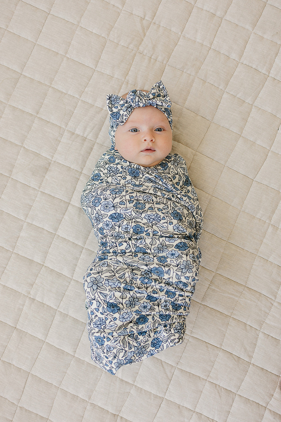 Bluebell Pointelle Bamboo Head Wrap | Milk & Baby