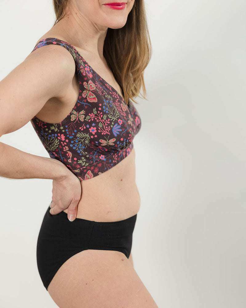 Cross-Front Pull-Over Nursing & Maternity Bralette - Flower Child | Milk & Baby