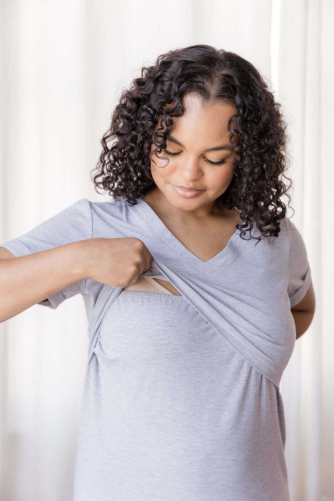 Everyday Breastfeeding Dress | Heather Gray | Milk & Baby