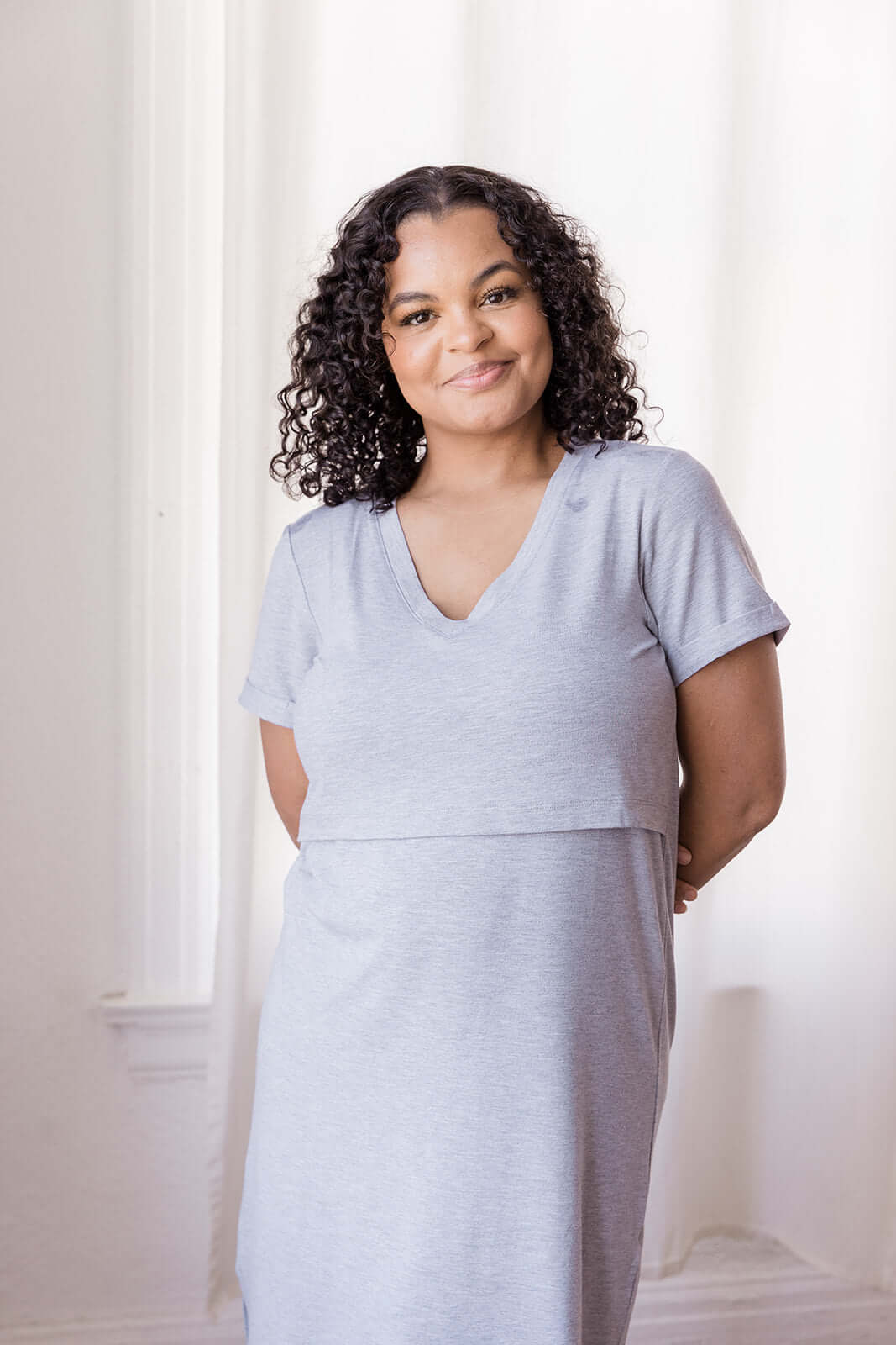 Everyday Breastfeeding Dress | Heather Gray | Milk & Baby