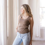 Everywhere Breastfeeding Tank Top | Americano Brown