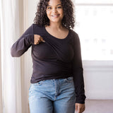 Little Breastfeeding Top | Black