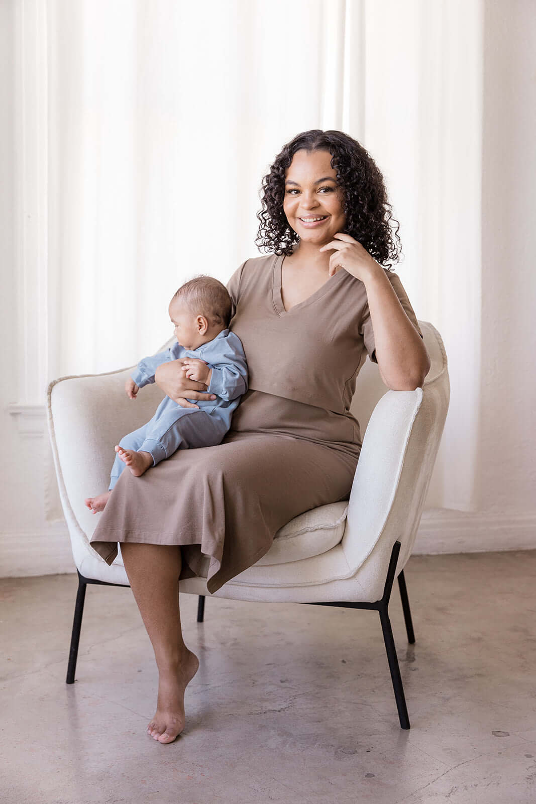 Everyday Breastfeeding Dress | Americano Brown | Milk & Baby
