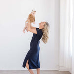 Everyday Breastfeeding Dress | Navy | Milk & Baby