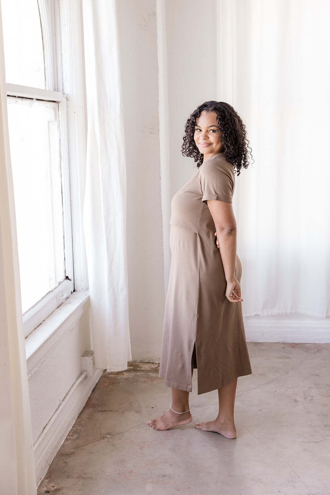 Everyday Breastfeeding Dress | Americano Brown | Milk & Baby