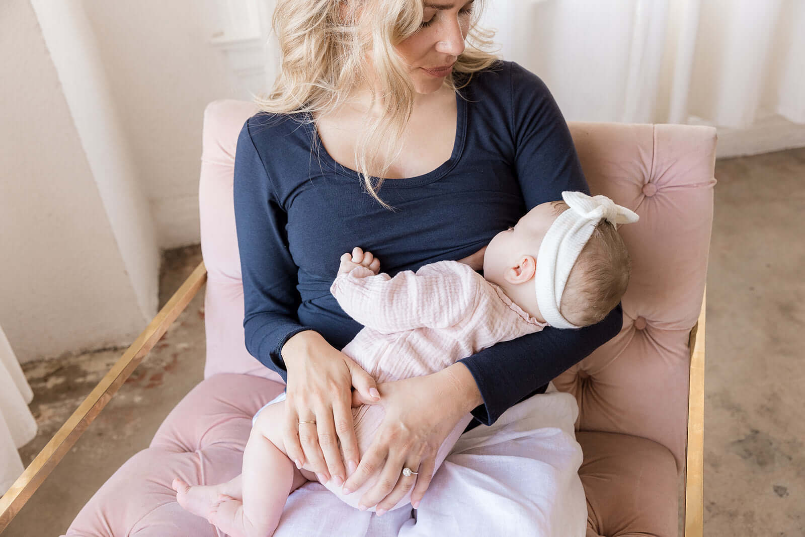 Little Breastfeeding Top | Navy | Milk & Baby