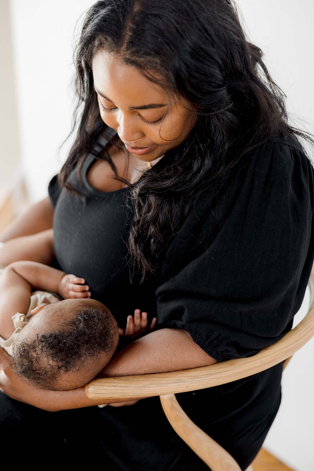 Tiered Breastfeeding Dress | Black | Milk & Baby