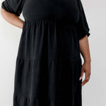 Tiered Breastfeeding Dress | Black | Milk & Baby