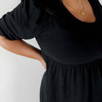 Tiered Breastfeeding Dress | Black | Milk & Baby
