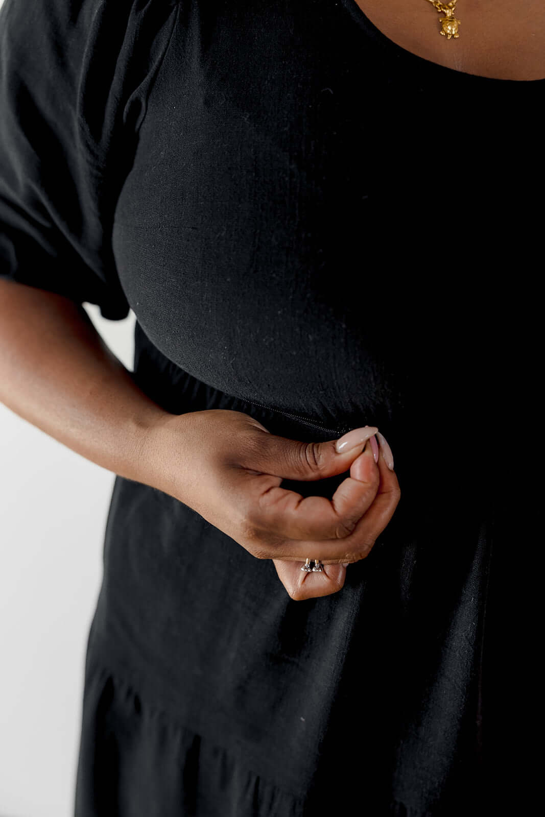 Tiered Breastfeeding Dress | Black | Milk & Baby