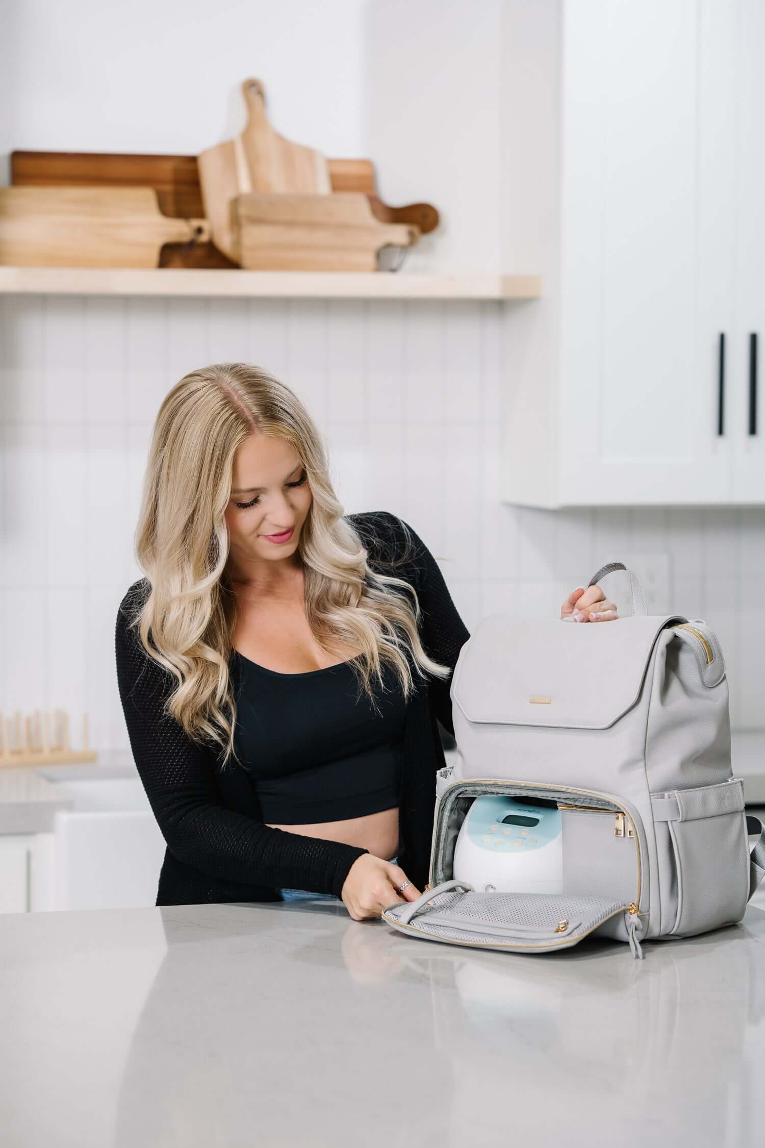 Radley Breast Pump Backpack - Mist | Milk & Baby