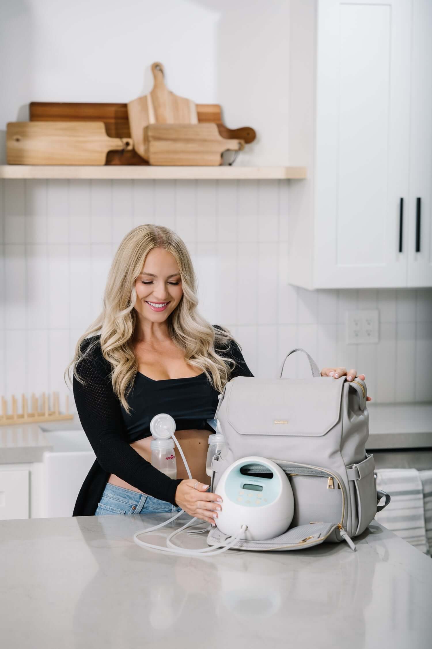 Radley Breast Pump Backpack - Mist | Milk & Baby