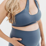 AXK CORE Cross Body Nursing Bra | Blue | Milk & Baby