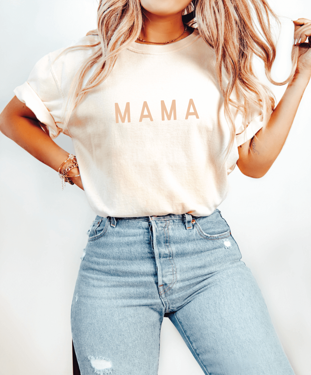 Mama Simplistic Neutral Tee | Milk & Baby