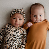 Leopard Knotted Newborn Baby Gown