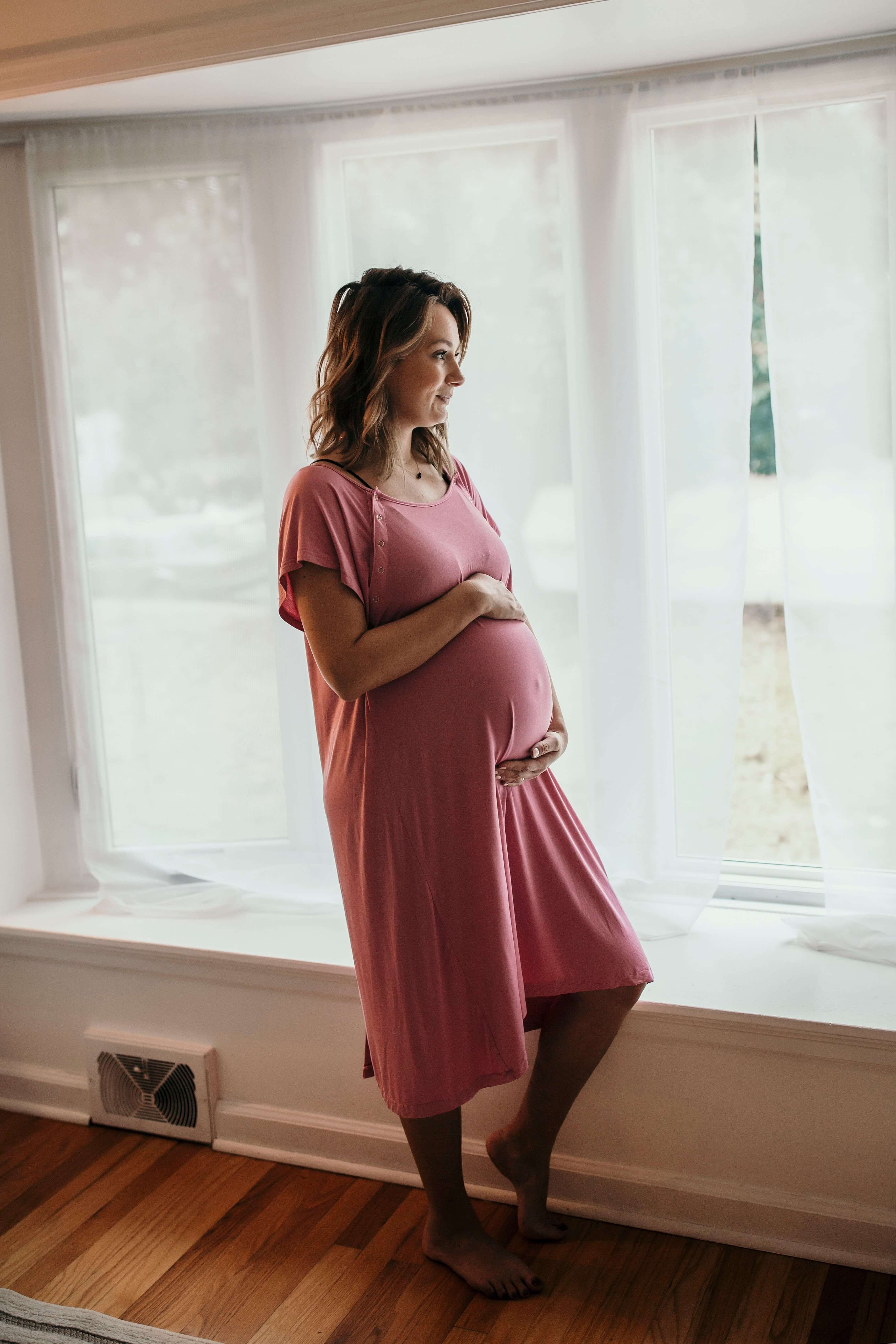 Rose Mommy Labor and Delivery/ Nursing Gown Rose Mommy Labor and Delivery/ Nursing Gown