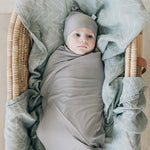 Stone Bamboo Hat OR Head Wrap Set | Milk & Baby