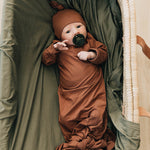 Rust Bamboo Knot Gown | Milk & Baby