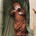 Rust Bamboo Knot Gown Milk & Baby