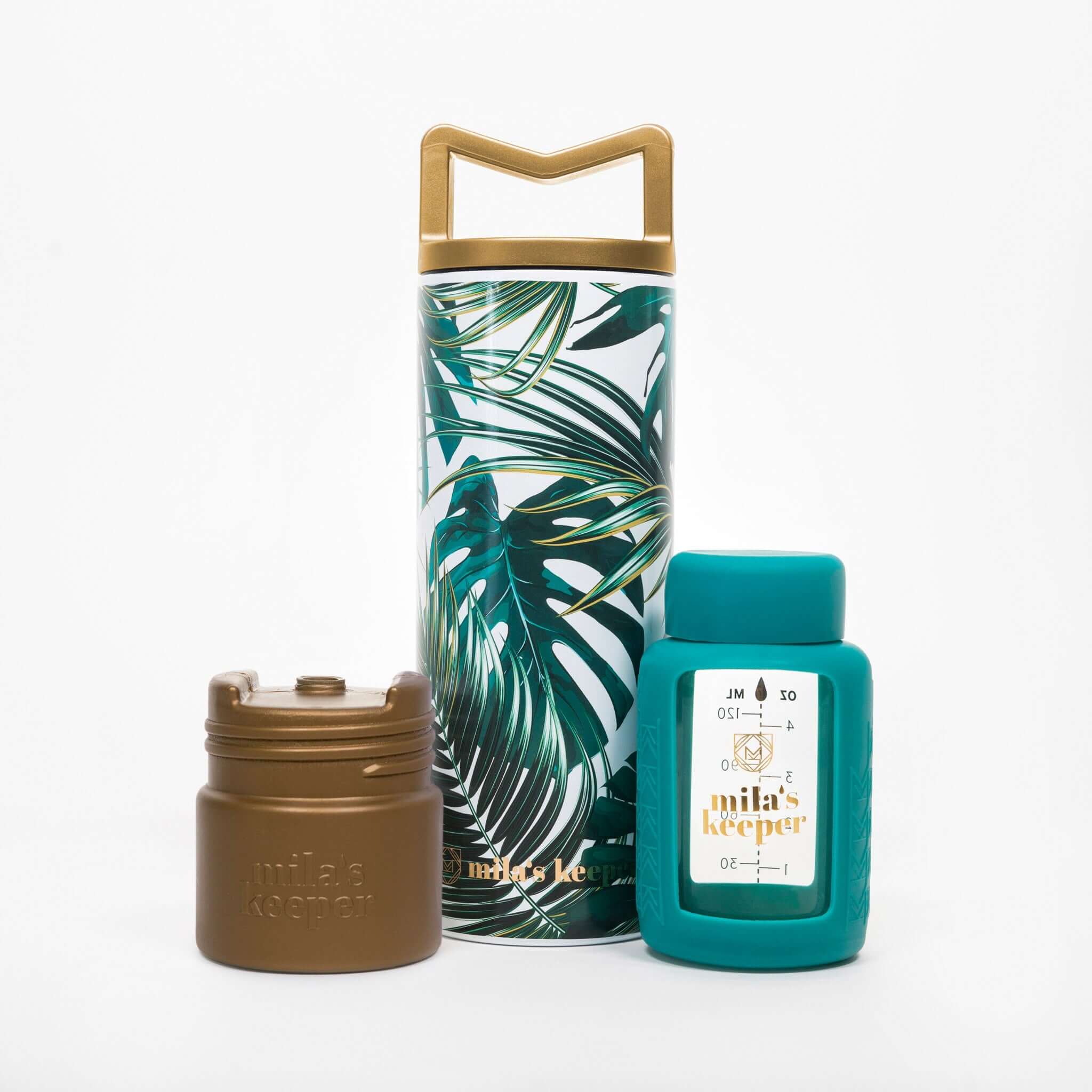 MilKeeper Starter Set | Panama Palms | Discover the MilKeeper Starter Set, the ultimate breast milk storage system for moms on the go. Pump, store, and feed in style! | Milk & Baby