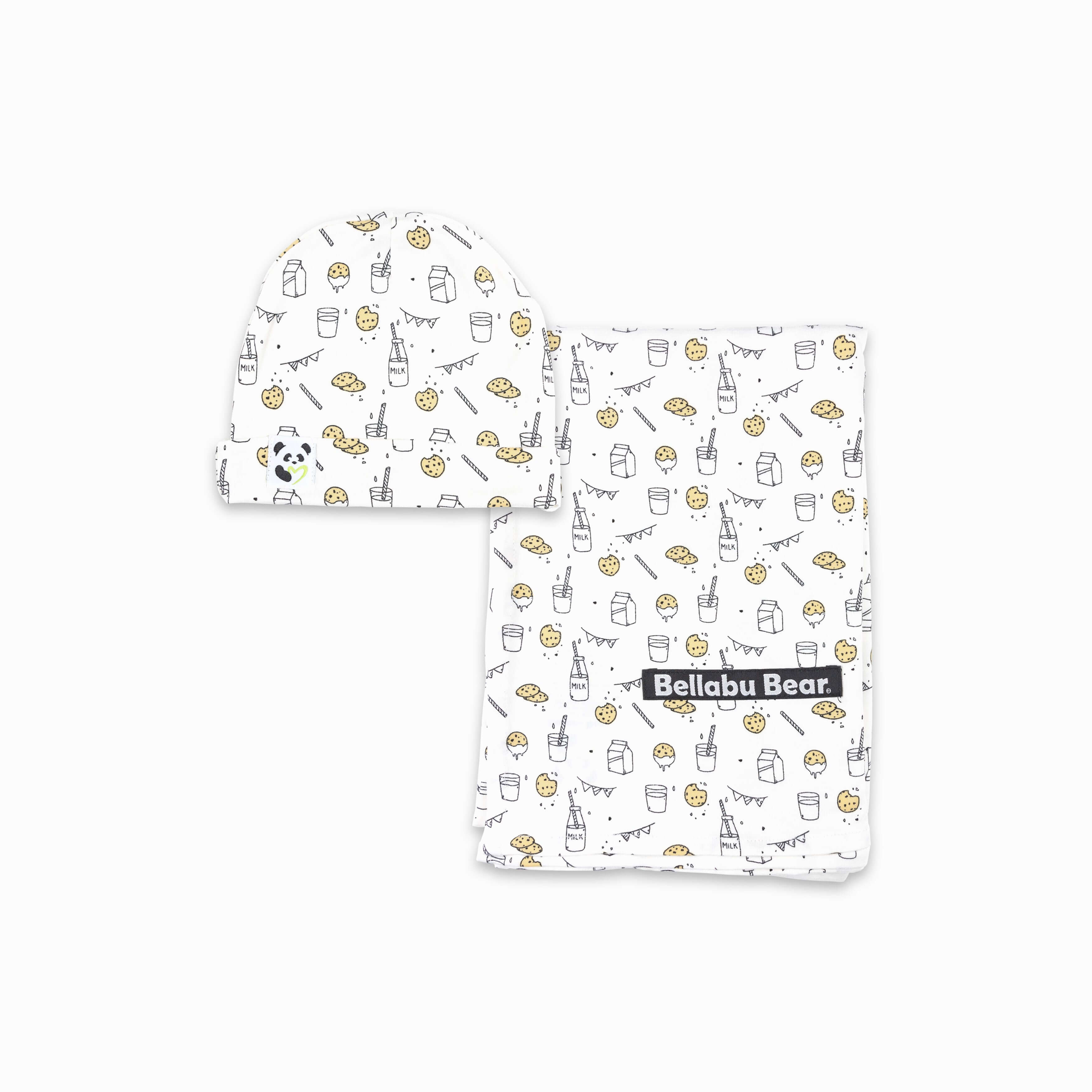 Milk & Cookies Original Bamboo Swaddle & Beanie Set | Milk & Baby