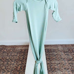 Marley Knotted Baby Gown and Hat Set | Milk & Baby