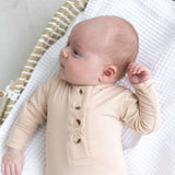 Emerson Knotted Baby Gown Set |Sand | Milk & Baby