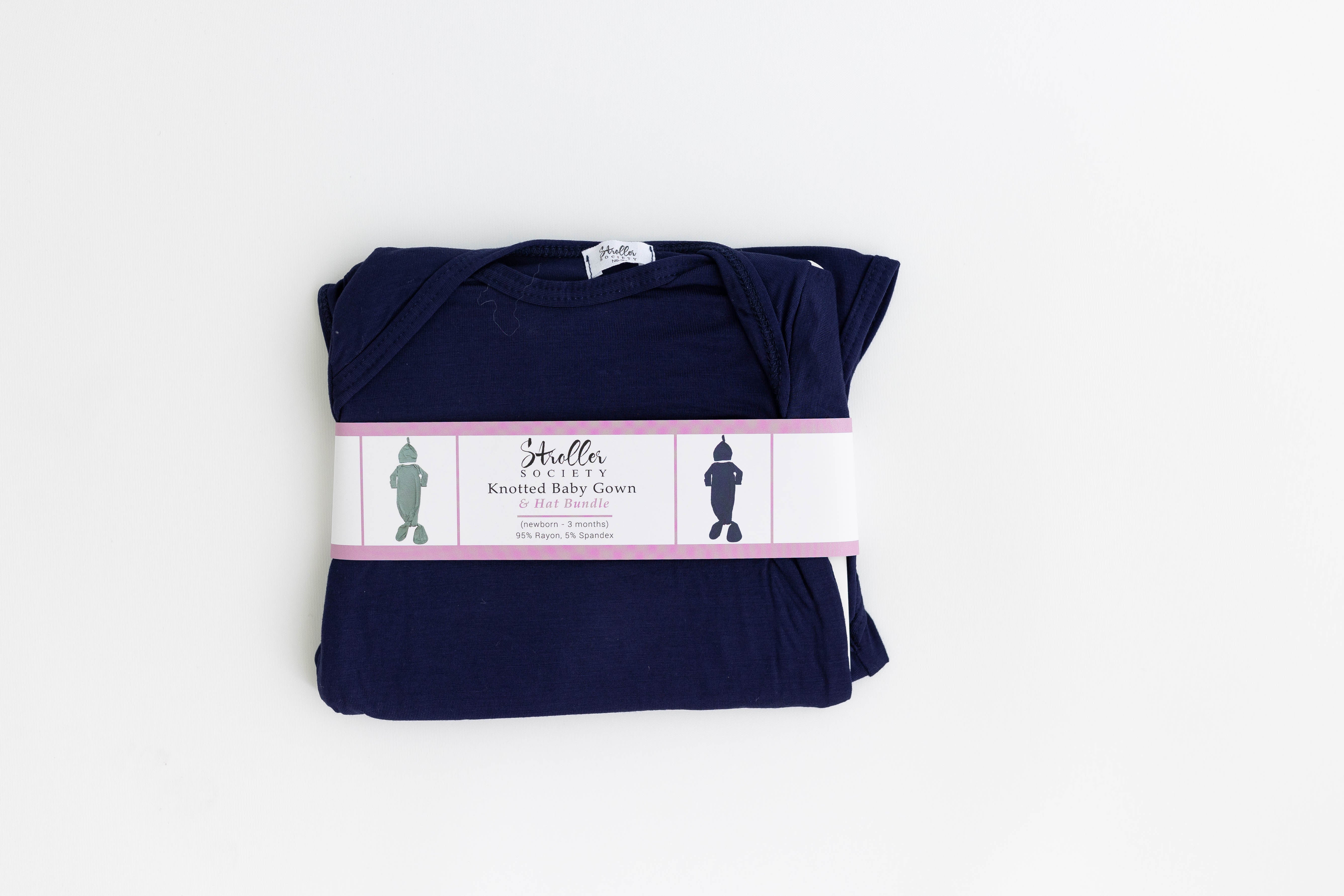 Marley Knotted Baby Gown and Hat Set | Milk & Baby