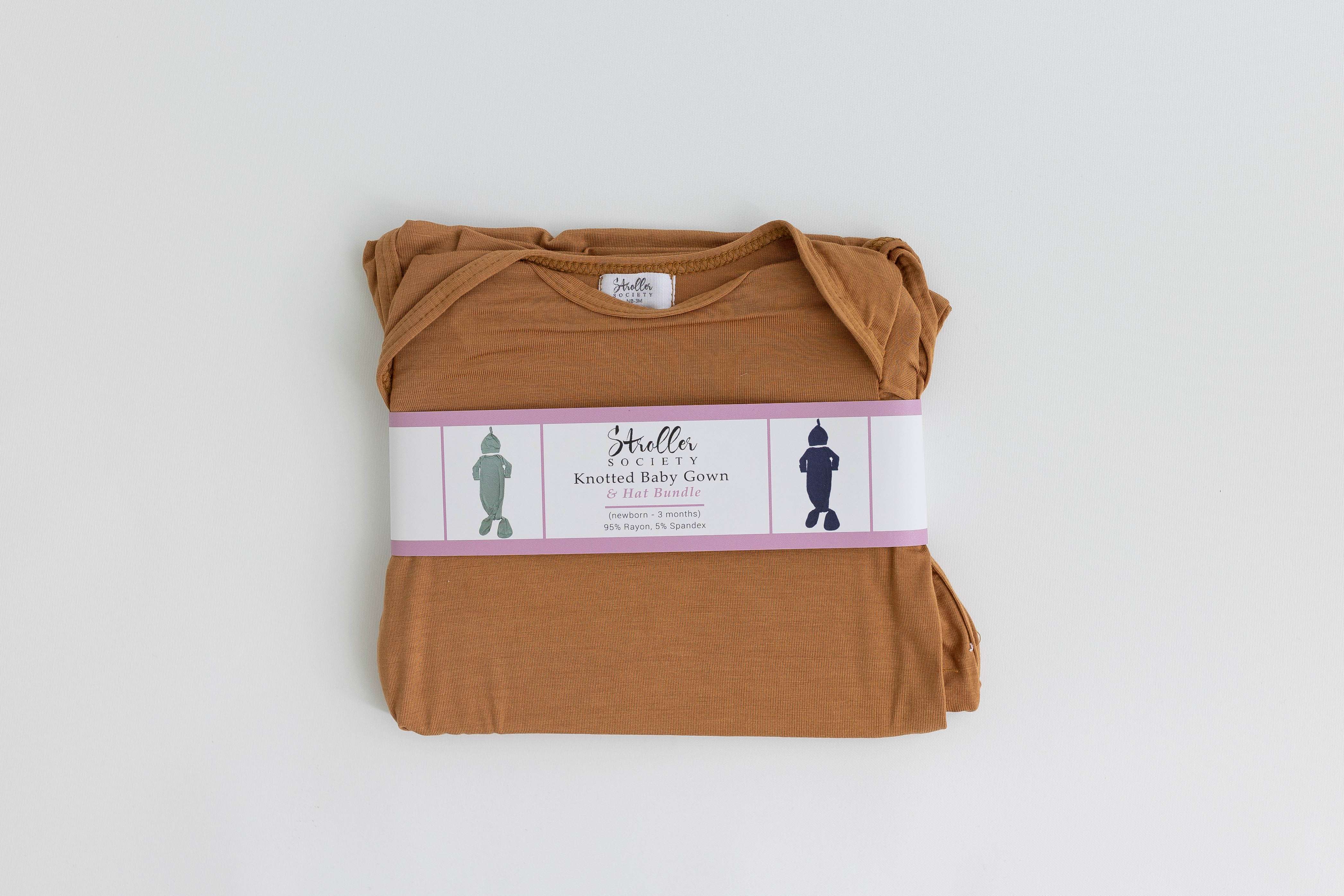 Marley Knotted Baby Gown and Hat Set | Milk & Baby