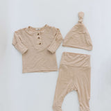 Emerson Top and Bottom Set | Sand Milk & Baby