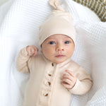 Emerson Knotted Baby Gown Set |Sand | Milk & Baby