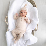 Riley Outfit and Hat Set | Sand | Milk & Baby