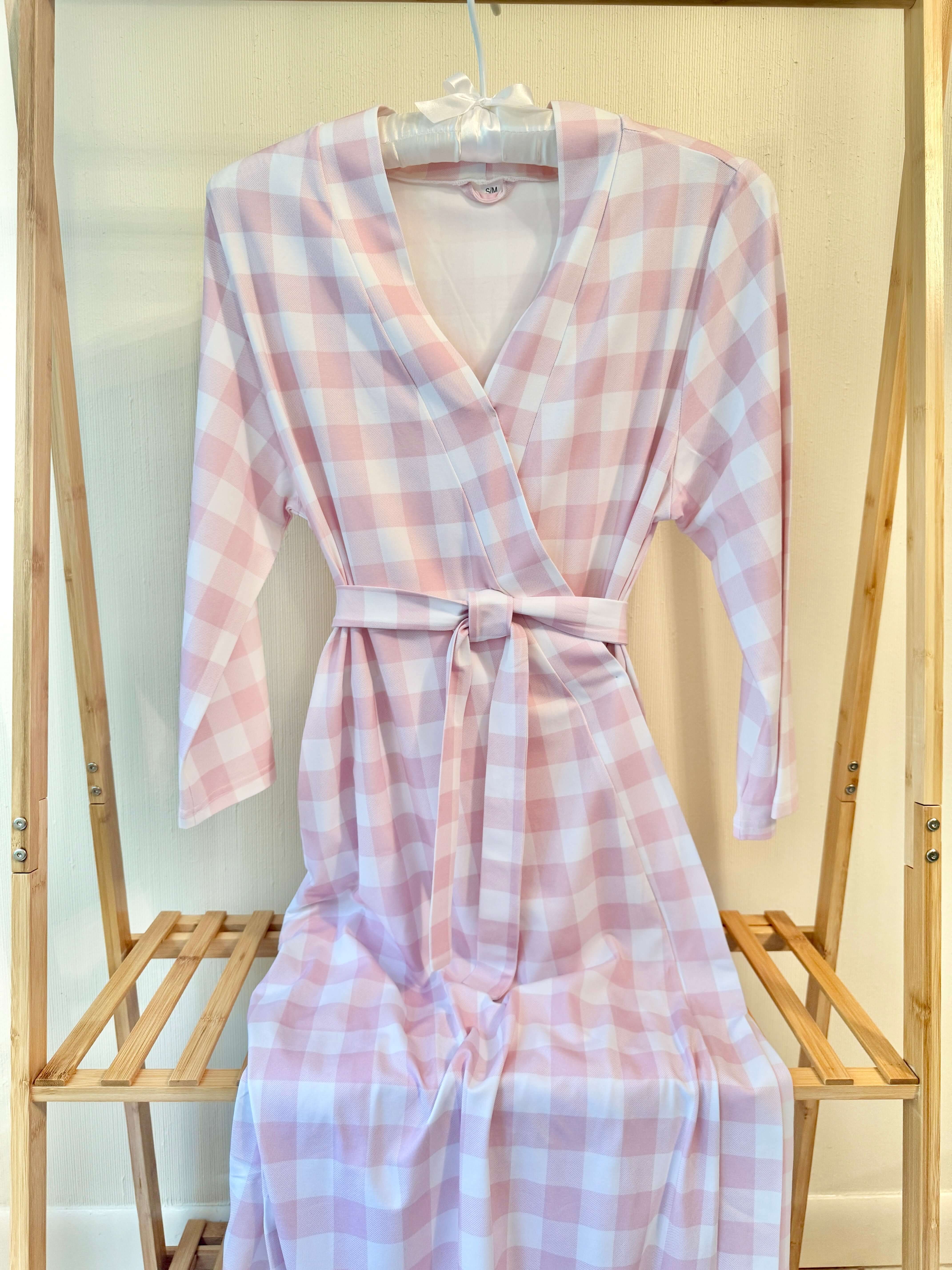 Sunday Picnic Pink Blush | Mommy Robe | Milk & Baby