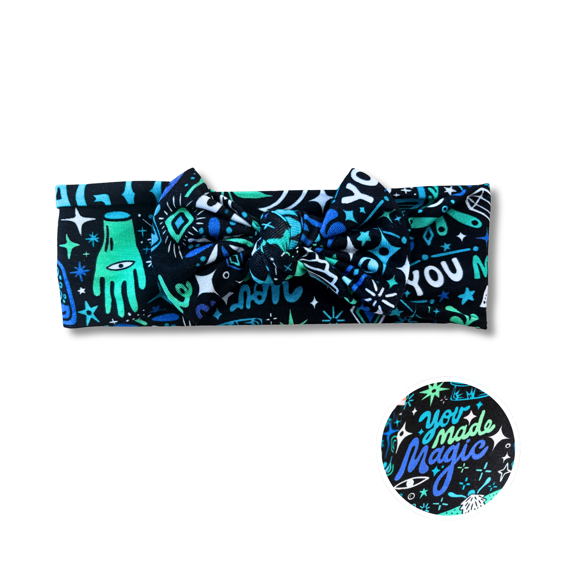 Mystic Mama (Blue) |The SoftKnot Bow | Milk & Baby