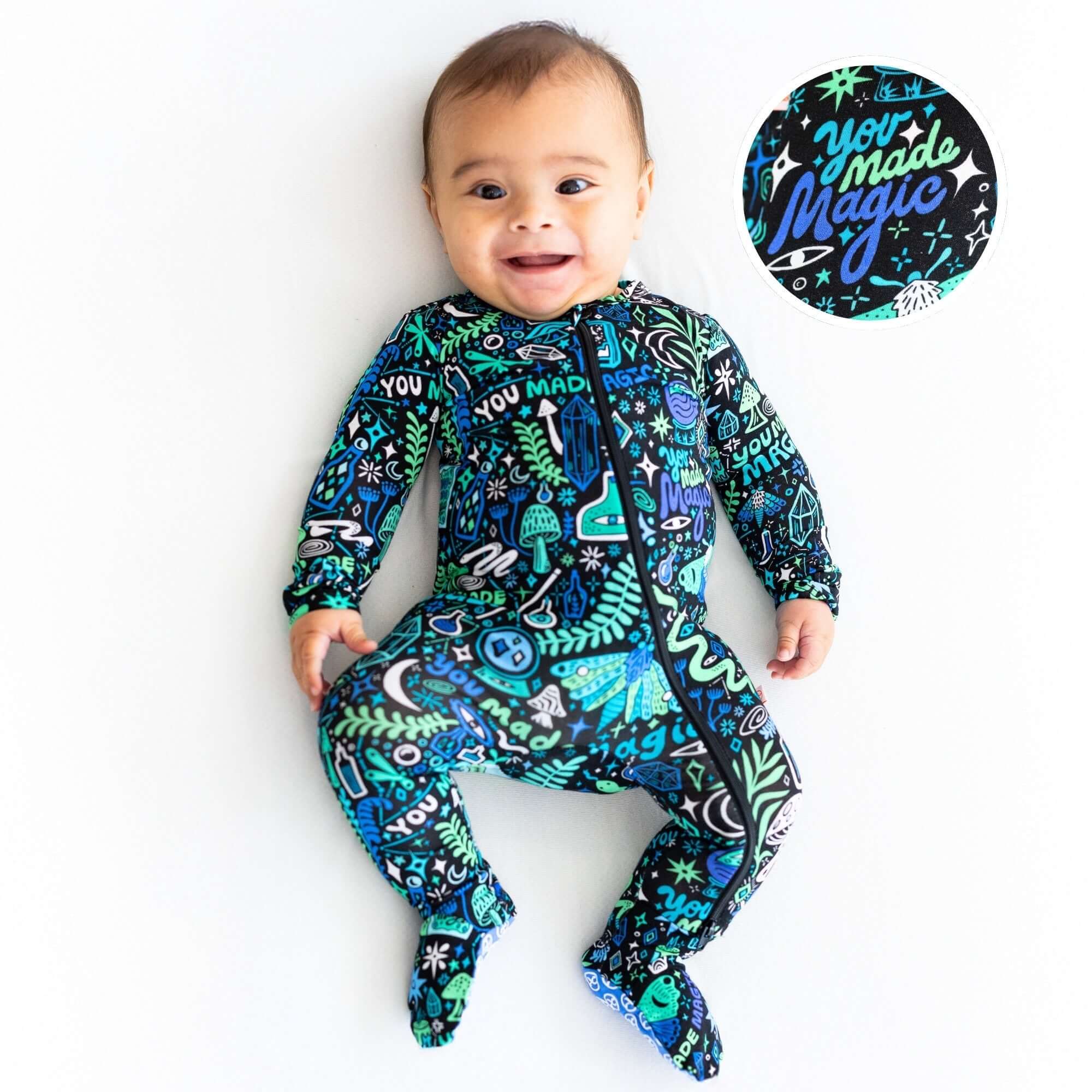 Mystic Mama (Blue) | The Second-Skin Footie | Milk & Baby