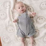 Gingham Short Linen Overalls | Milk & Baby