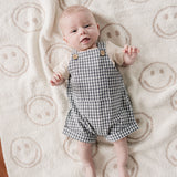 Gingham Short Linen Overalls | Milk & Baby