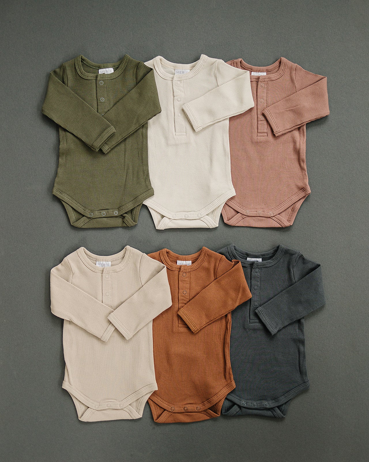 Dusty Rose Organic Snap Long Sleeve Ribbed Bodysuit | Milk & Baby