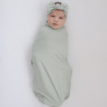 Sage Bamboo Hat or Head Wrap Set | Milk & Baby