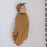 Mustard Bamboo Hat or Head Wrap Set | Milk & Baby