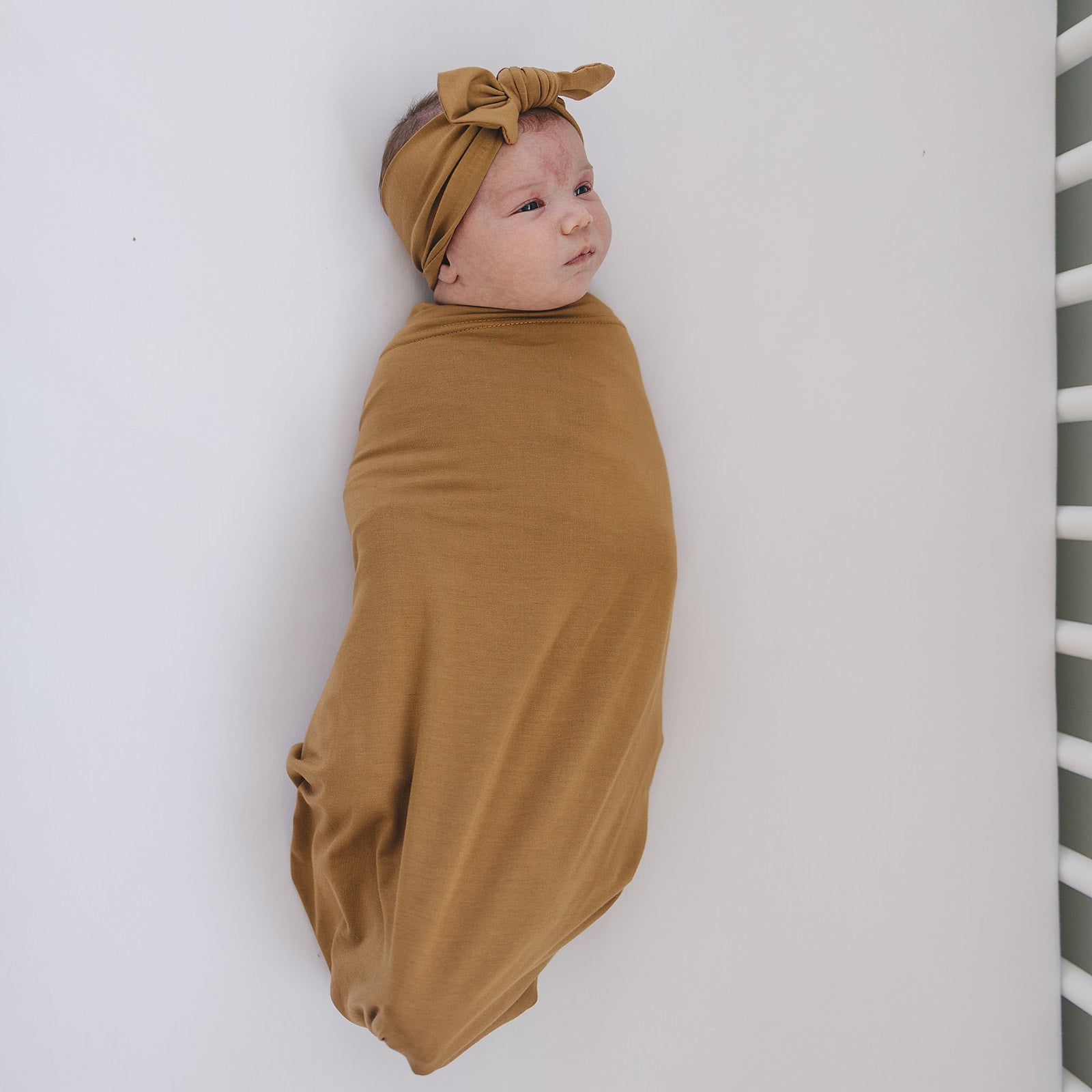 Mustard Bamboo Hat or Head Wrap Set | Milk & Baby