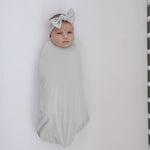 Stone Bamboo Hat OR Head Wrap Set | Milk & Baby
